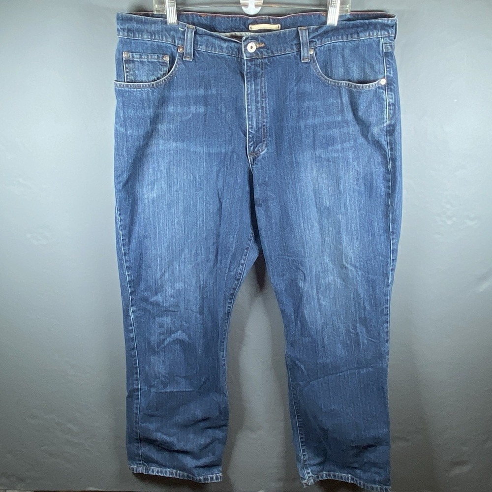 LL Bean Jeans Mens 40x30 Blue Natural Fit 100% Cotton Denim Straight Leg
